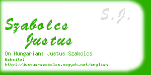 szabolcs justus business card